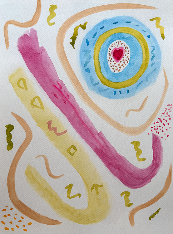 Abstract Watercolor Painting