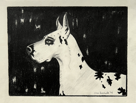 Great Dane Colored Pencil Drawing