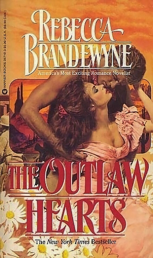 Ellen Michaels on the Cover of The Outlaw Hearts by Rebecca Brandewyne